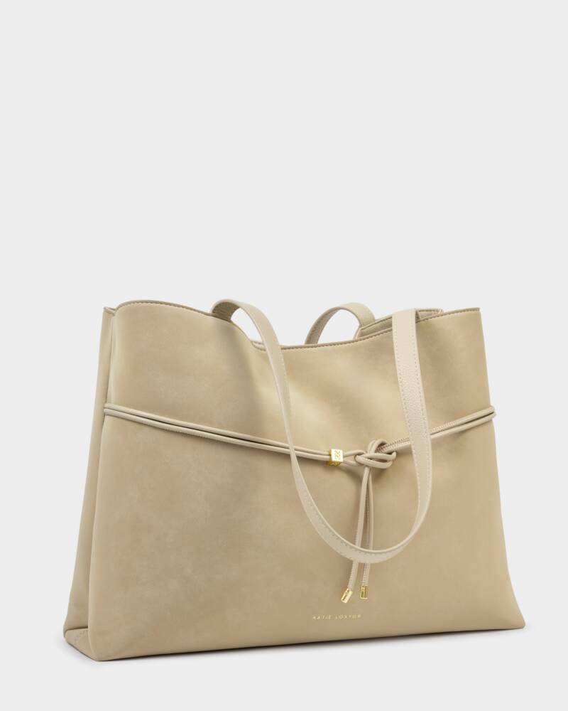 Katie Loxton | Lori Suedette Tote Bag in Desert Tan