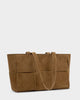 Katie Loxton | Taya Hand Woven Suedette Tote Bag in Caramel