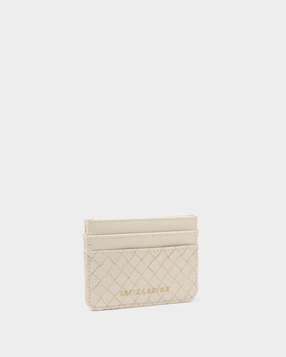 Katie Loxton | Nova Woven Texture Card Holder in Off White