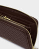 Katie Loxton | Nova Woven Texture Large Wallet in Chocolate