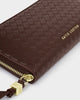Katie Loxton | Nova Woven Texture Large Wallet in Chocolate