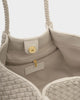 Katie Loxton | Nova Hand Woven Small Shoulder Tote in Oyster