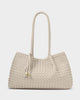 Katie Loxton | Nova Hand Woven Small Shoulder Tote in Oyster