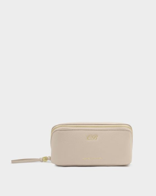 Katie Loxton | Fold-Out Mirror Makeup Bag in Oyster
