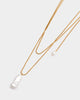 Katie Loxton | Pearl Lustre Waterproof Gold Lariat Necklace