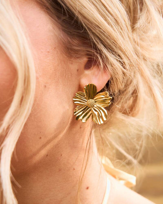 Katie Loxton | Floramour Waterproof Gold Oversized Earrings