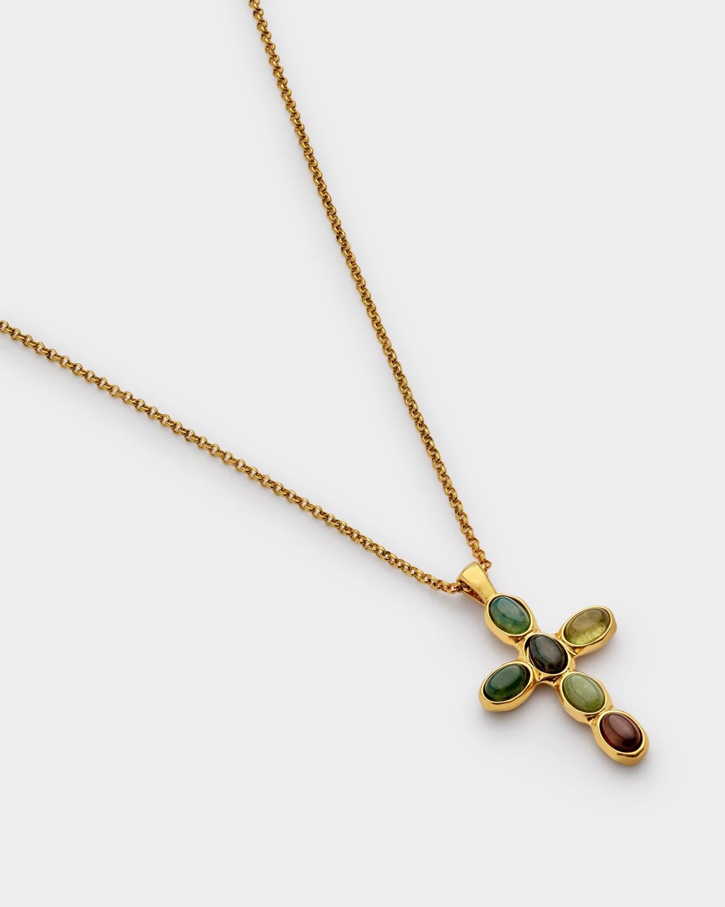 Katie Loxton | Green Agate Cross Necklace