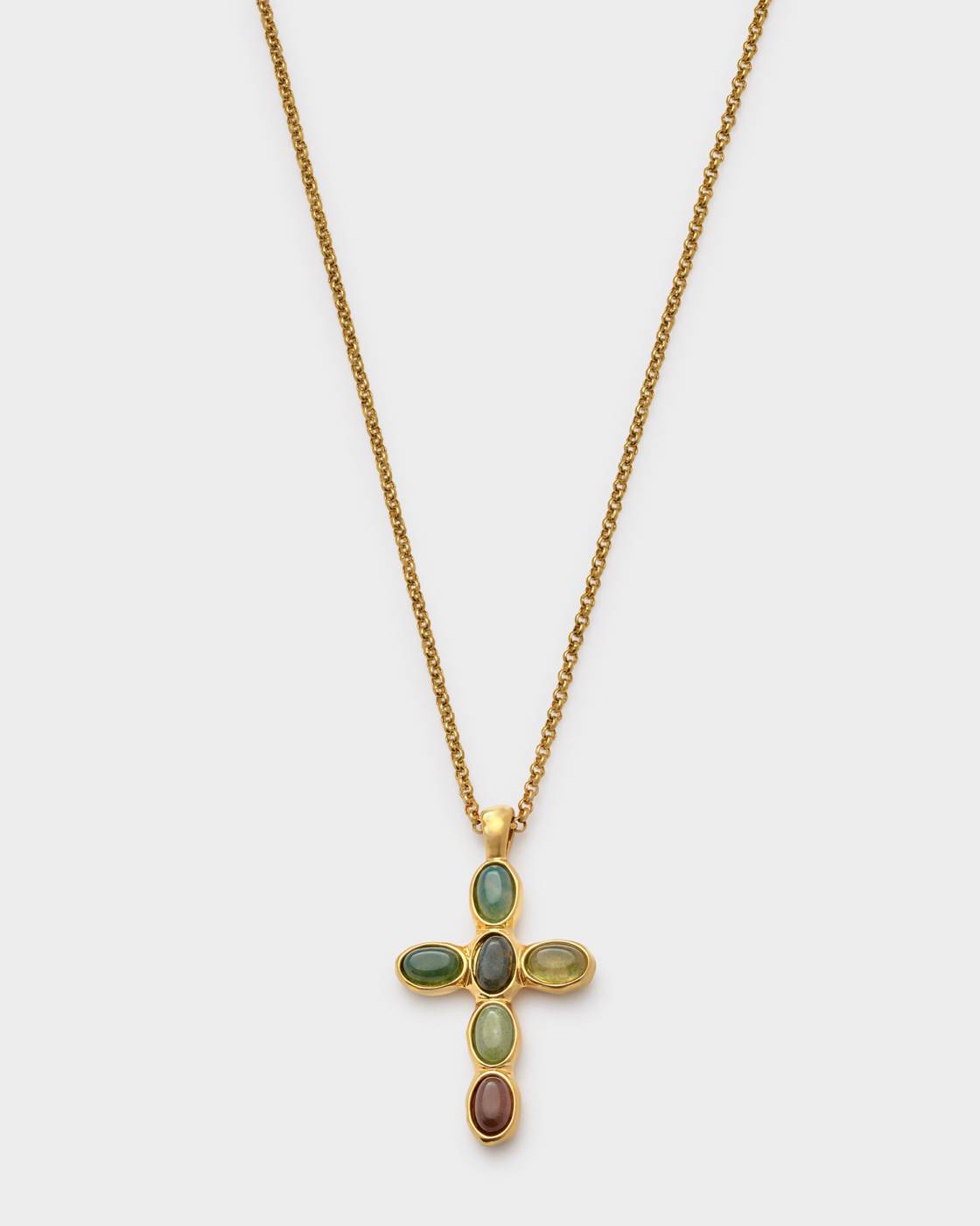 Katie Loxton | Green Agate Cross Necklace