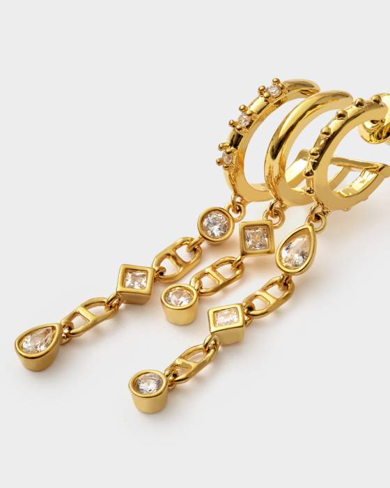 Katie Loxton | Champagne Hour Drop Hoop Earrings