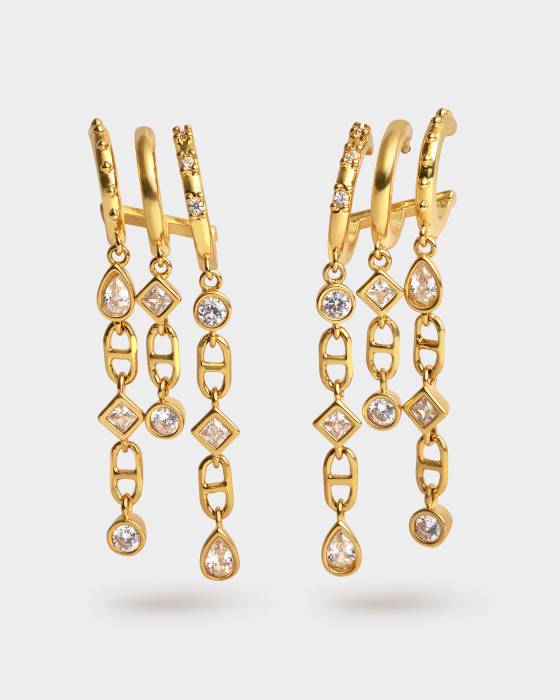 Katie Loxton | Champagne Hour Drop Hoop Earrings