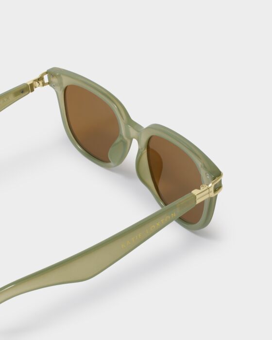 Katie Loxton | Manhattan Square Sunglasses in Frosted Green