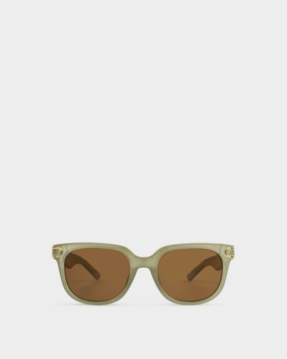 Katie Loxton | Manhattan Square Sunglasses in Frosted Green