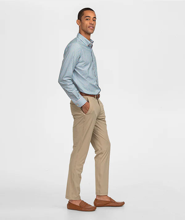 Southern Shirt Company | Graymont Gingham Long Sleeve Button Down in Coral Sky