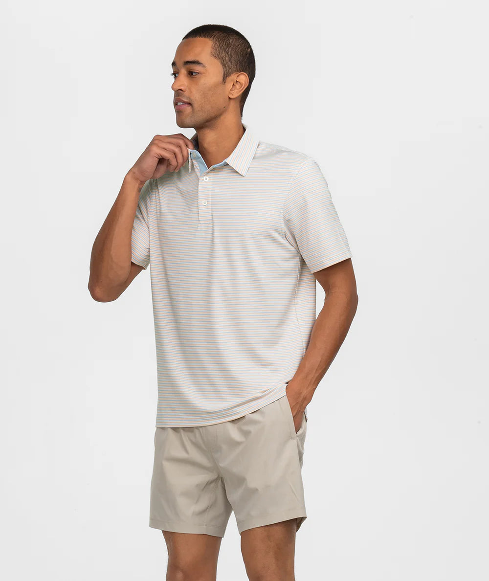 Southern Shirt Company | Scoreboard Stripe Polo in Cabana