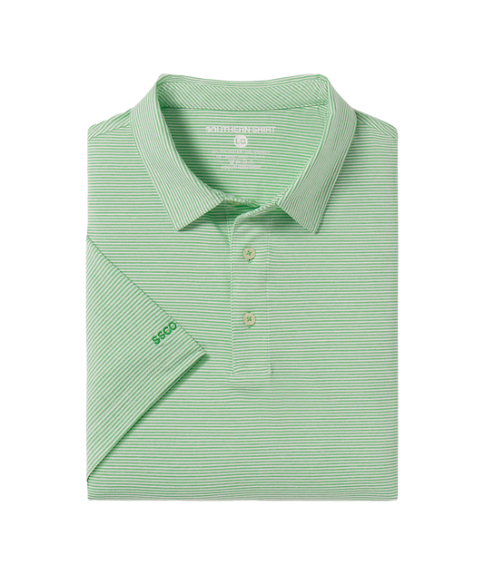 Southern Shirt Company | Heather Madison Stripe Polo in Fairway