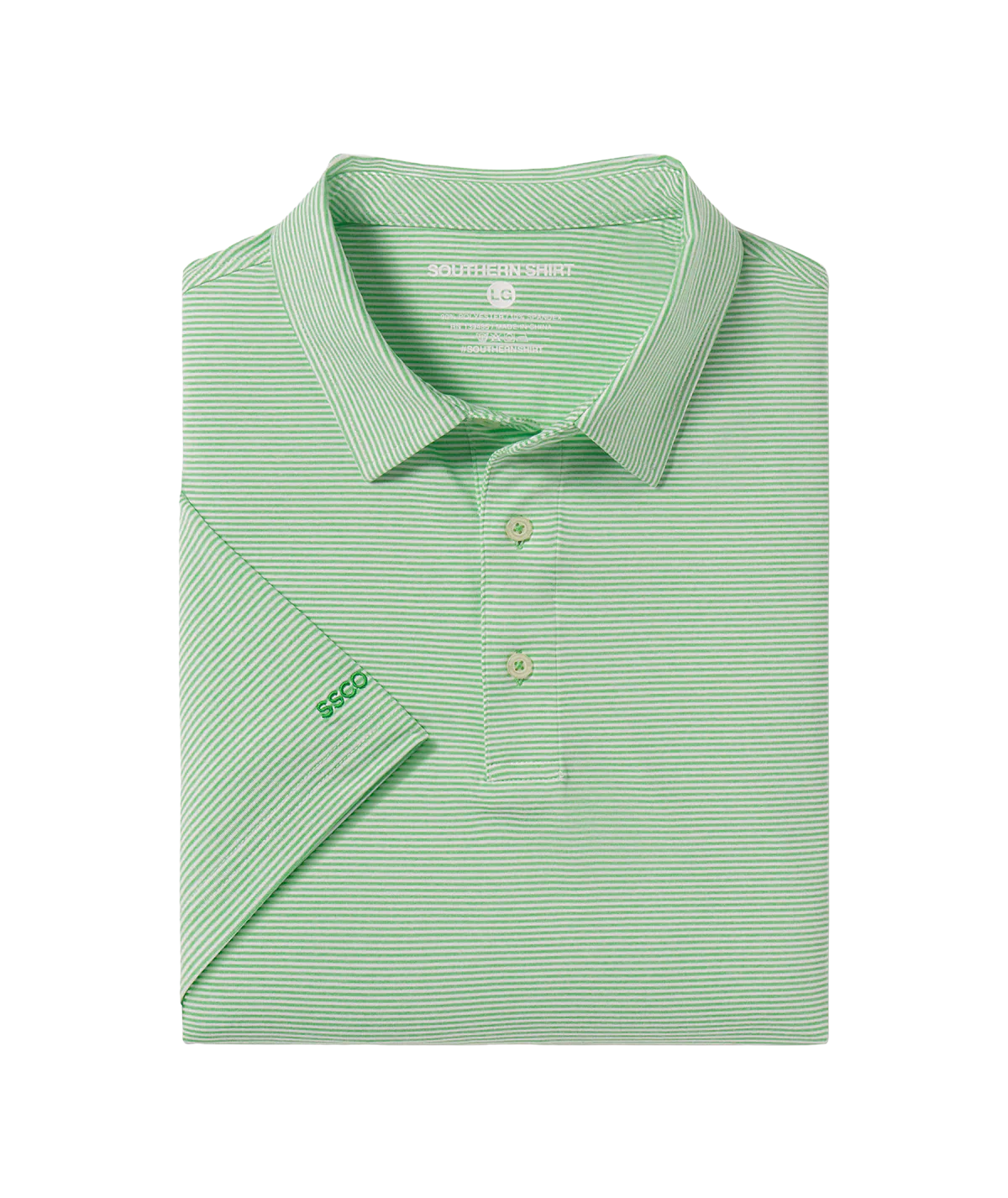 Southern Shirt Company | Heather Madison Stripe Polo in Fairway