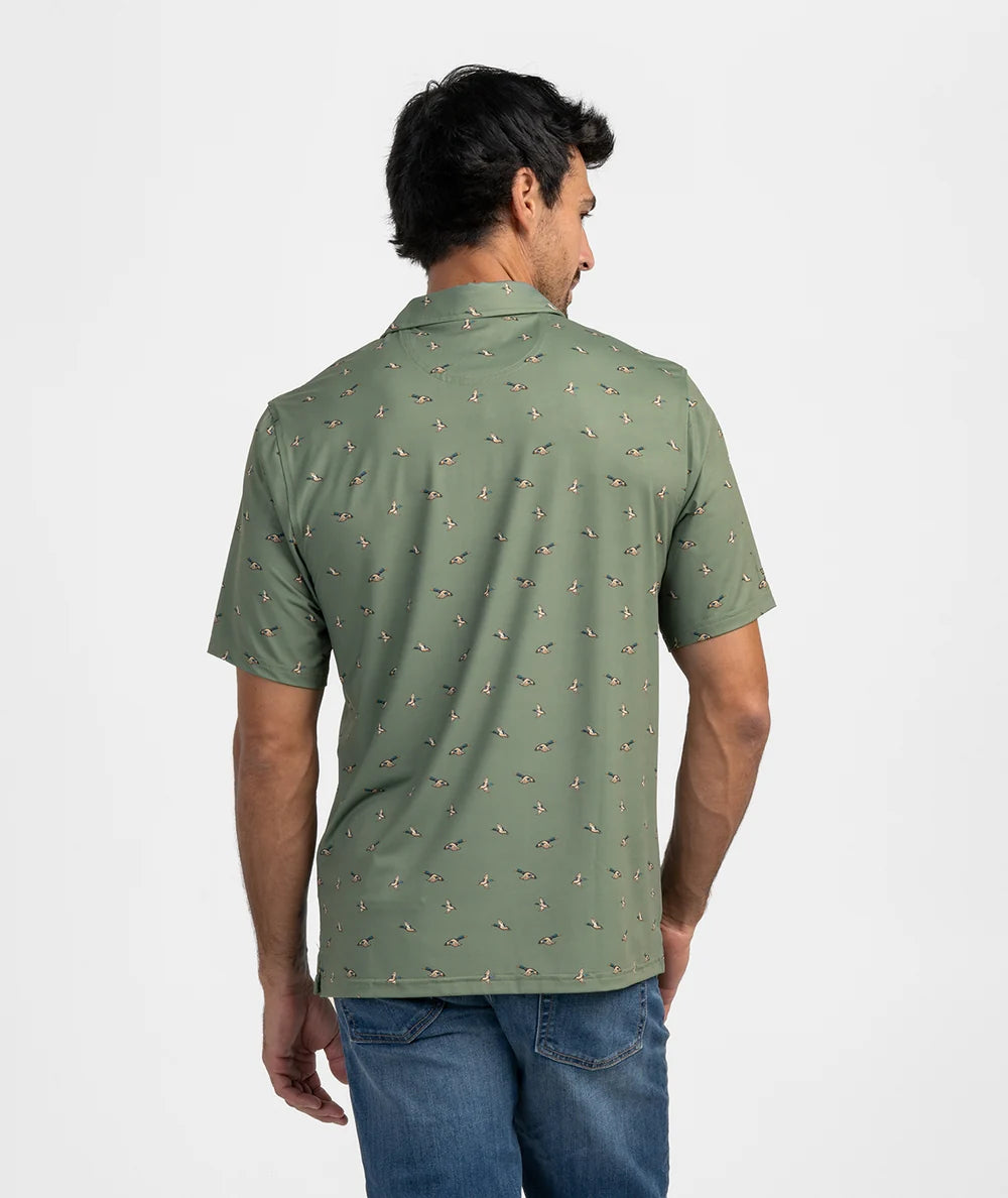Southern Shirt Company | Feathered Frenzy Printed Polo in Feather