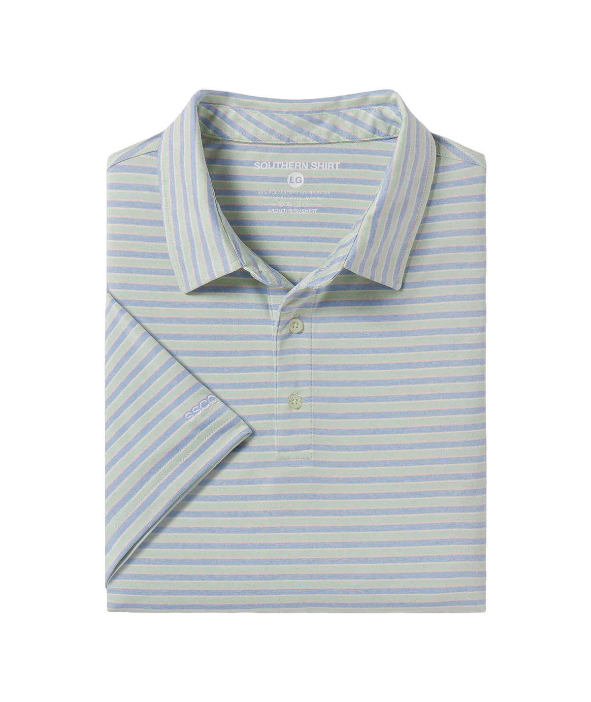 Southern Shirt Company | Cahaba Heather Stripe Polo in Palmetto