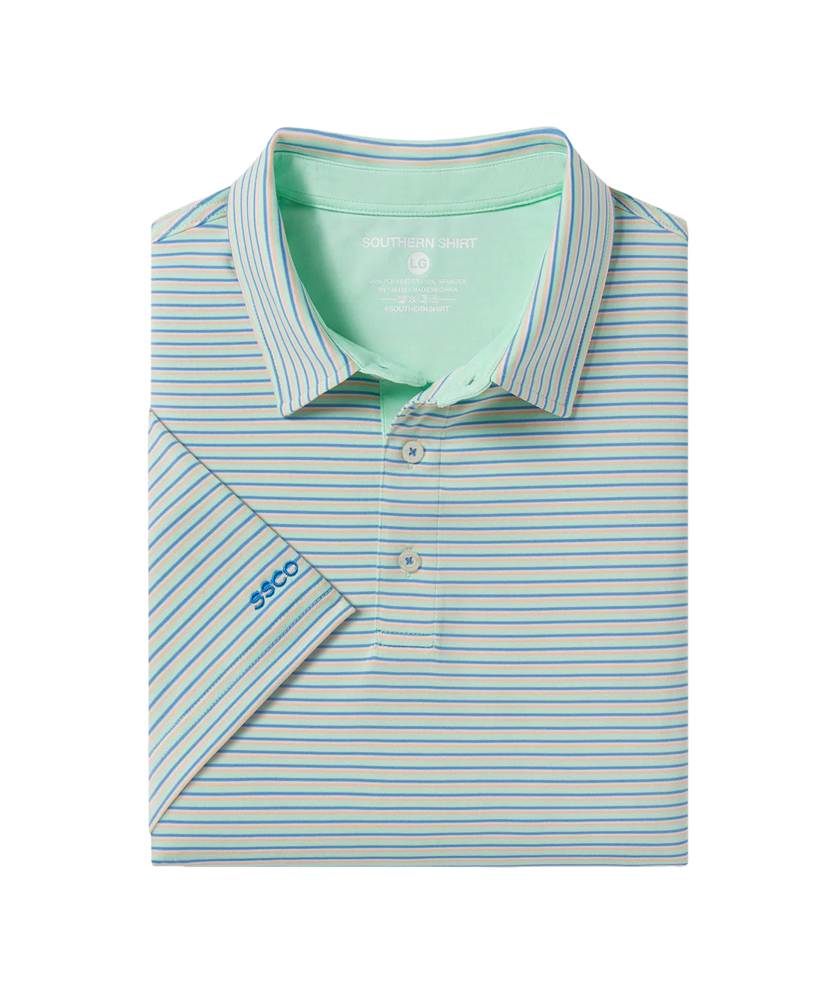 Southern Shirt Company | Crestline Stripe Polo in Tropical Twist