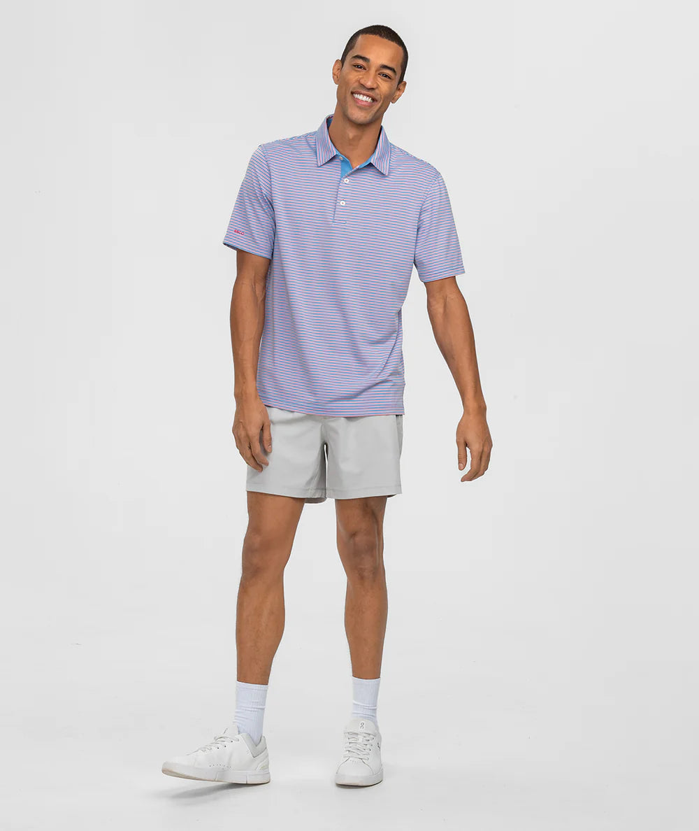 Southern Shirt Company | Crestline Stripe Polo in Rocket Pop