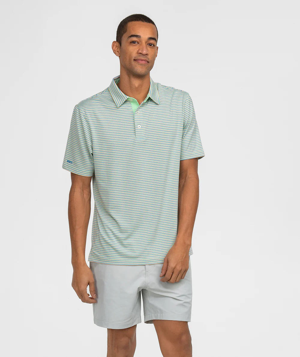 Southern Shirt Company | Crestline Stripe Polo in Tropical Twist