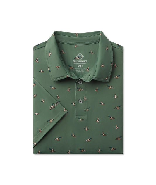 Southern Shirt Company | Feathered Frenzy Printed Polo in Feather