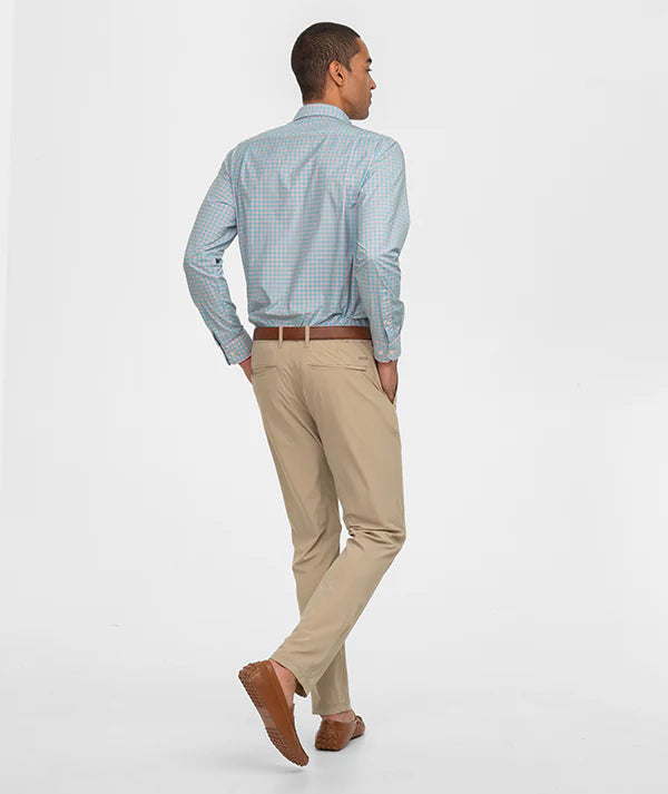 Southern Shirt Company | Graymont Gingham Long Sleeve Button Down in Coral Sky