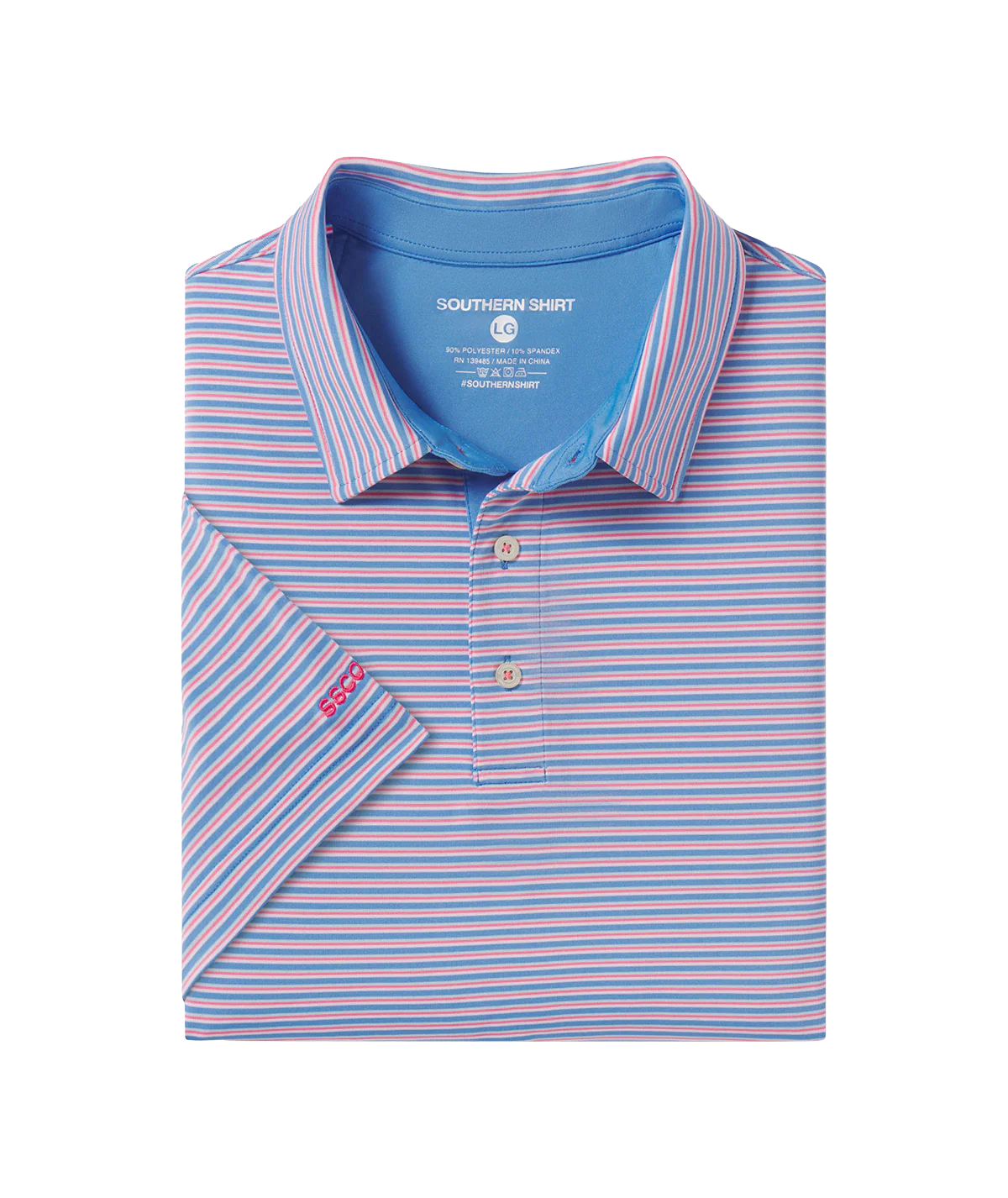 Southern Shirt Company | Crestline Stripe Polo in Rocket Pop
