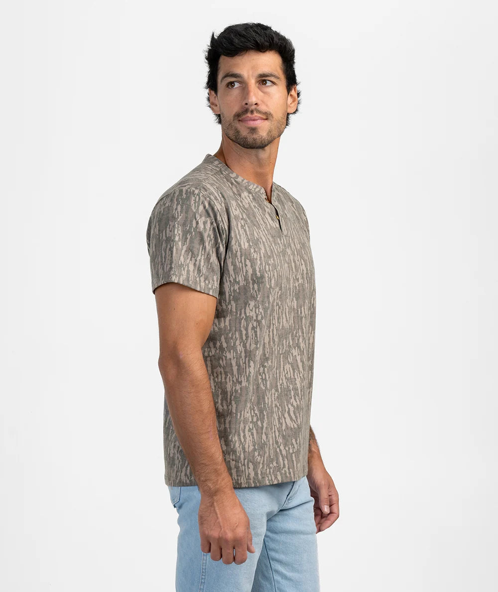 Southern Shirt Company | Max Comfort Henley Shirt in Tree Bark