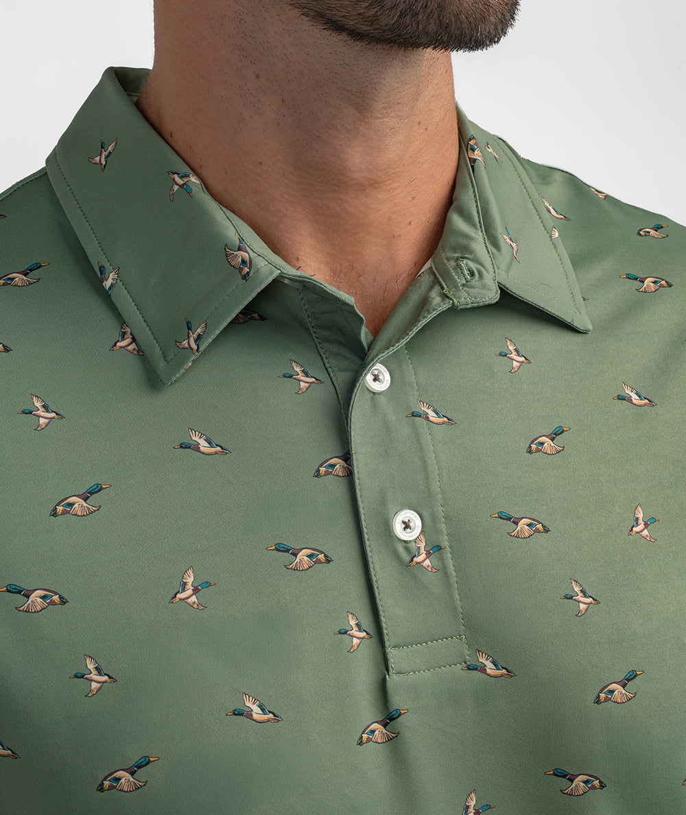 Southern Shirt Company | Feathered Frenzy Printed Polo in Feather