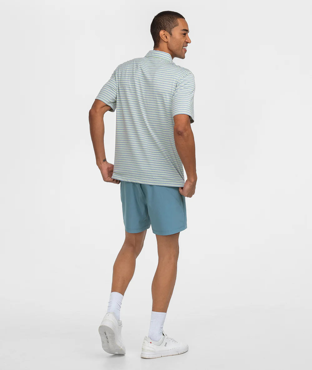 Southern Shirt Company | Cahaba Heather Stripe Polo in Palmetto