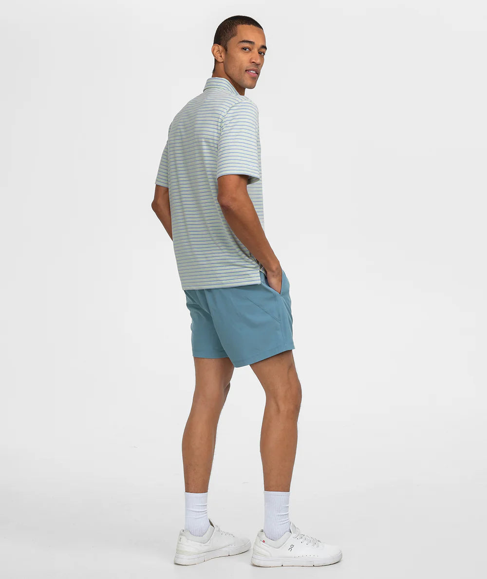 Southern Shirt Company | Cahaba Heather Stripe Polo in Palmetto