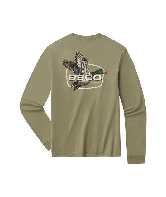 Southern Shirt Company | Delta Duck LS T-Shirt in Woodland Olive
