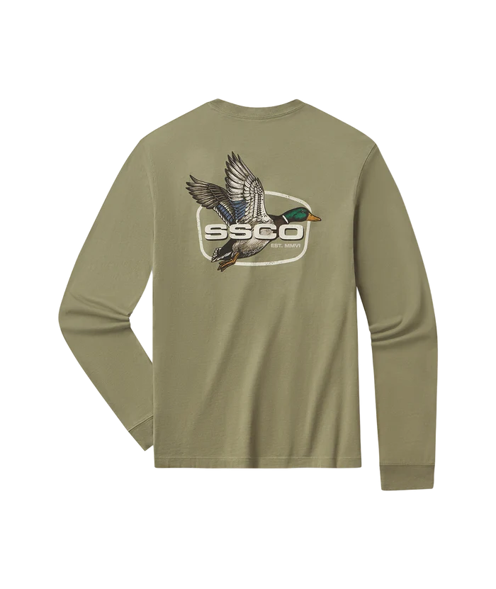 Southern Shirt Company | Delta Duck LS T-Shirt in Woodland Olive