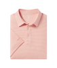 Southern Shirt Company | Heather Madison Stripe Polo in Flamingo
