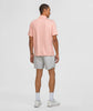 Southern Shirt Company | Heather Madison Stripe Polo in Flamingo