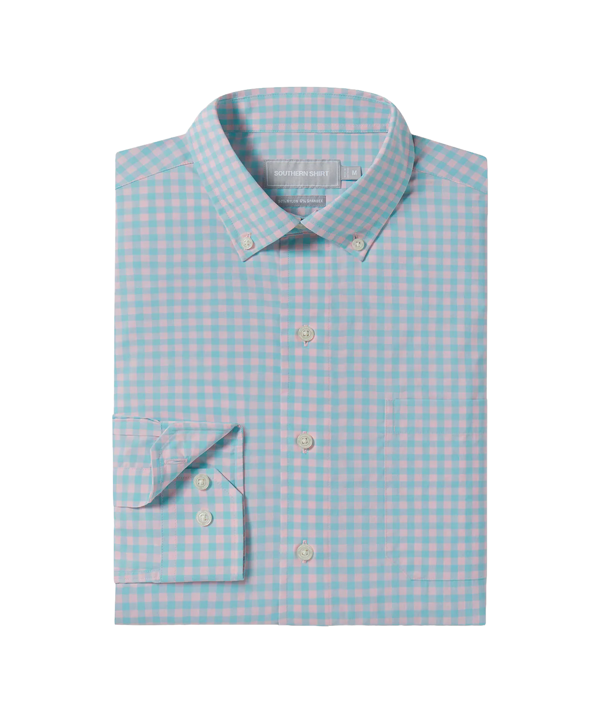 Southern Shirt Company | Graymont Gingham Long Sleeve Button Down in Coral Sky