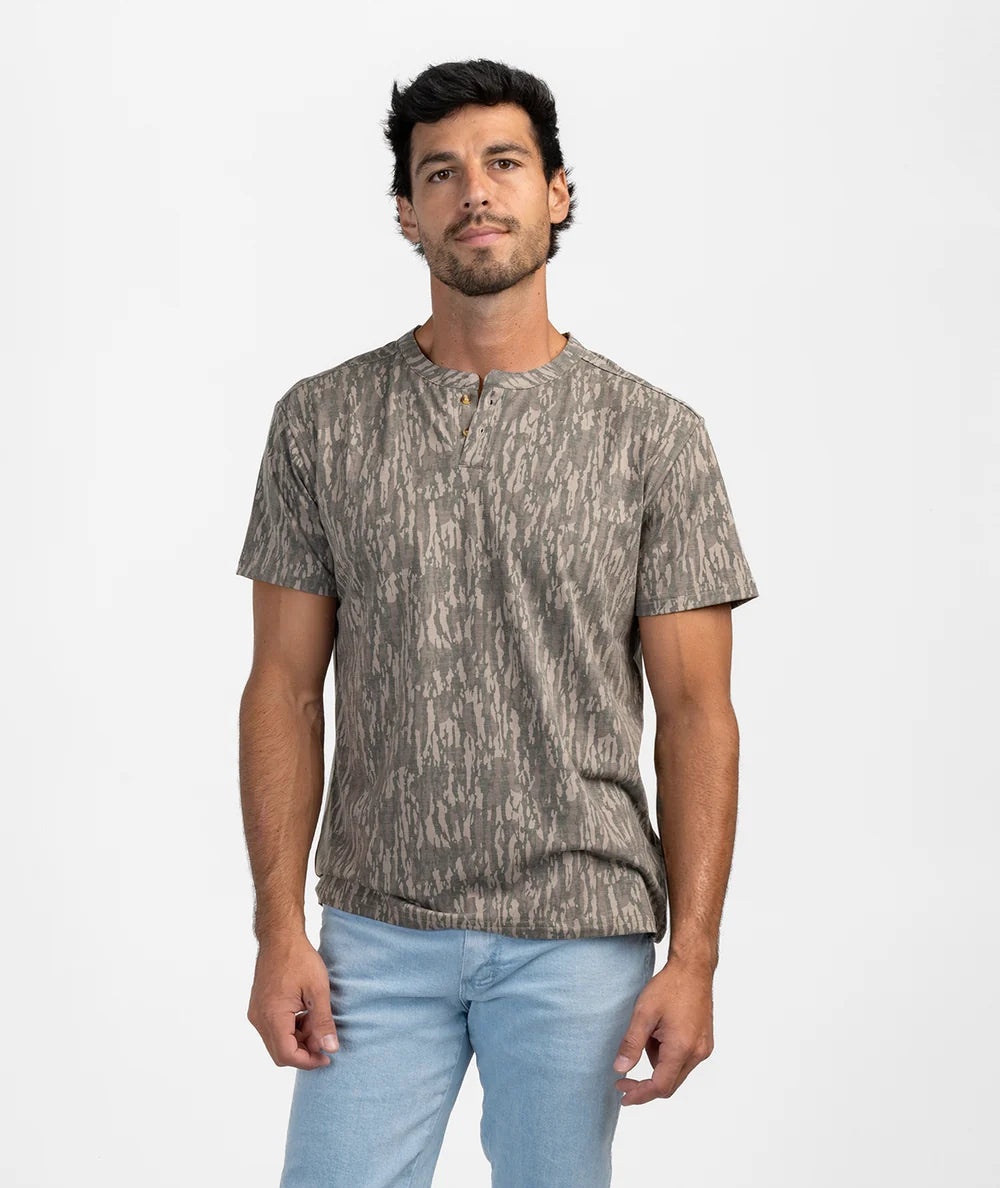 Southern Shirt Company | Max Comfort Henley Shirt in Tree Bark