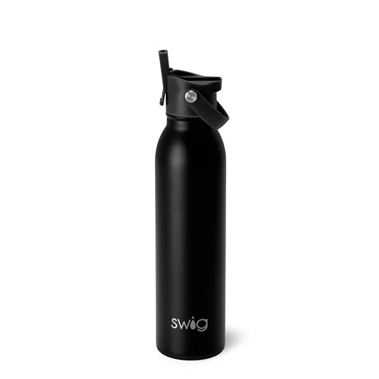 Black Flip + Sip Water Bottle 20oz