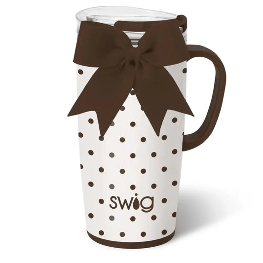 Swig | Mocha Dots Travel Mug 22oz.