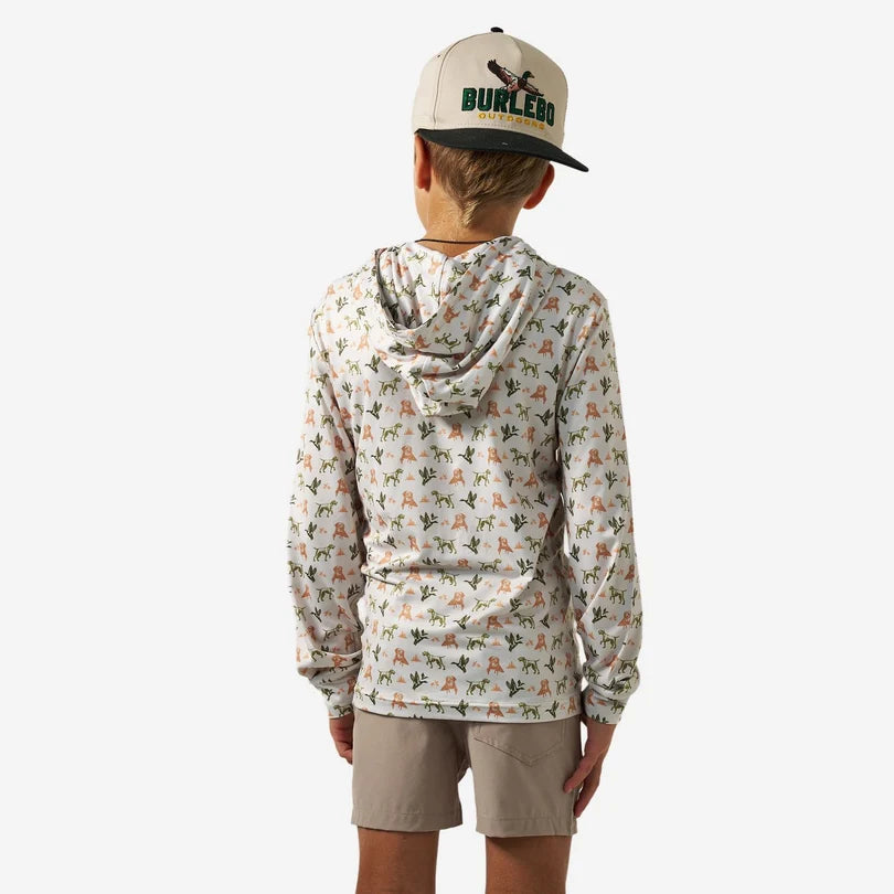 Burlebo | Youth Performance Hoodie in Mallard Duck Dog
