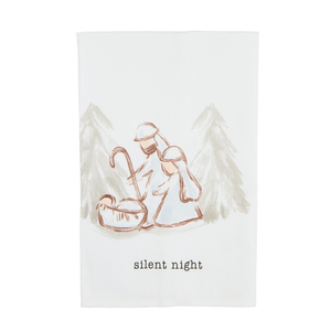 Silent Night Nativity Tea Towel