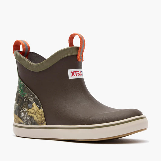 Xtratuf | Kids' Ankle Deck Boot in Dark Brown / Realtree Edge