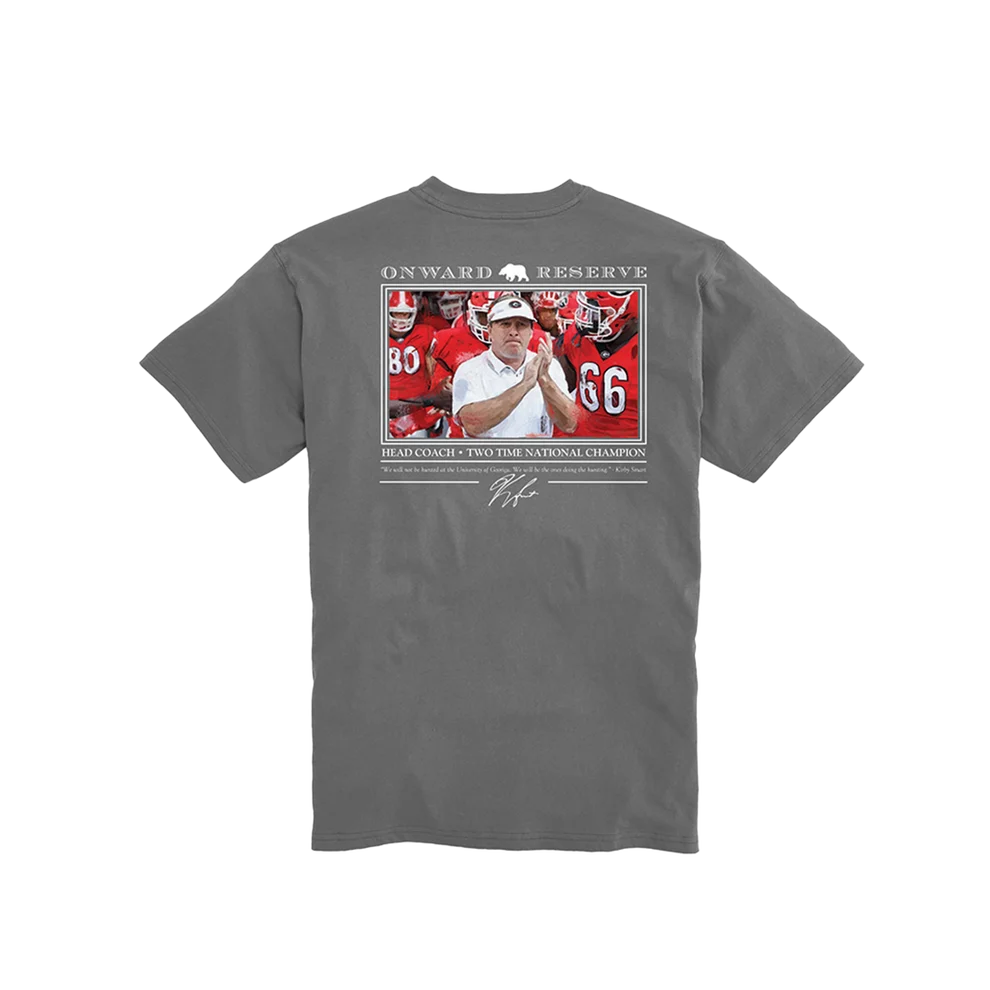 Onward Reserve | UGA Youth Kirby Smart Tee in Granite