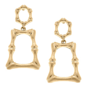 Angela Bamboo Square Earrings