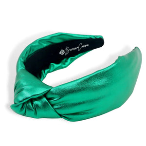 Brianna Cannon Green Metallic Headband