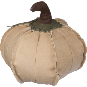 Fabric Pumpkin in Cream