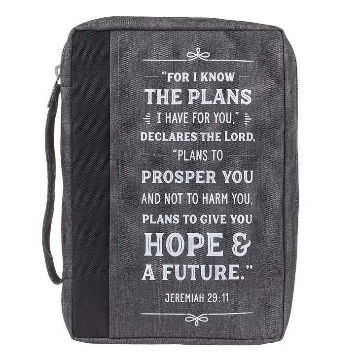 I Know the Plans Charcoal Bible Case- Jeremiah 29:11