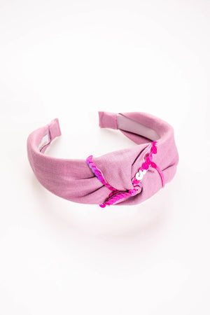 The Violet Sequin Knot Headband