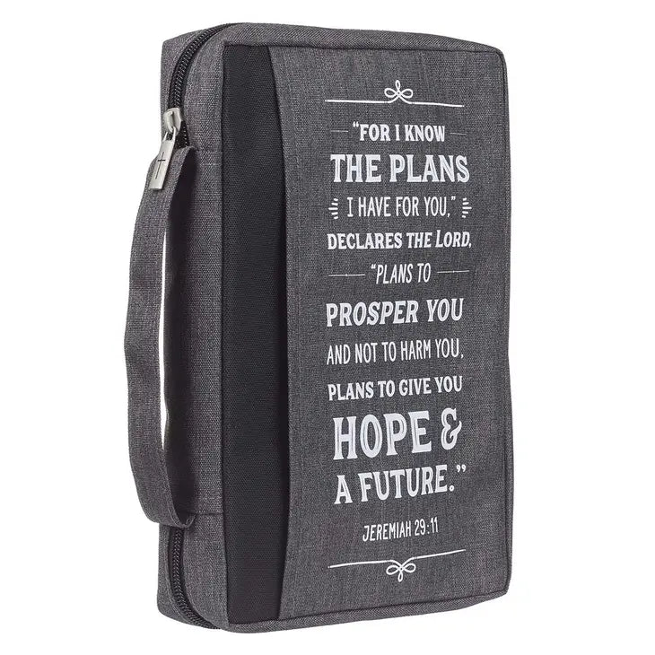 I Know the Plans Charcoal Bible Case- Jeremiah 29:11